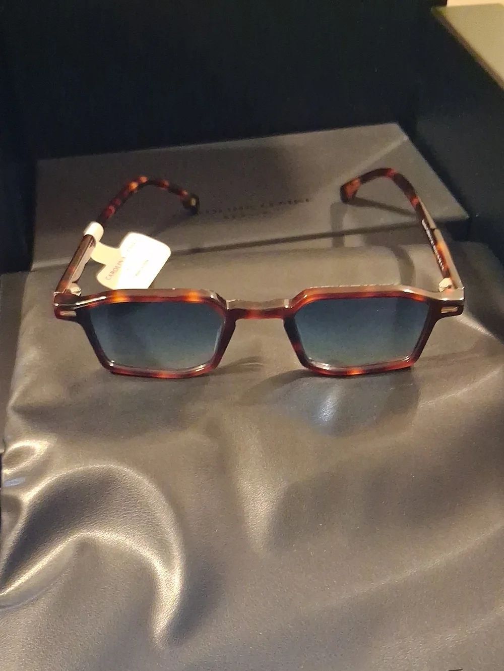 Unisex Carolina Lemke Rancho CL9524-2 Brown Tortoise Frame With Blue Gradient